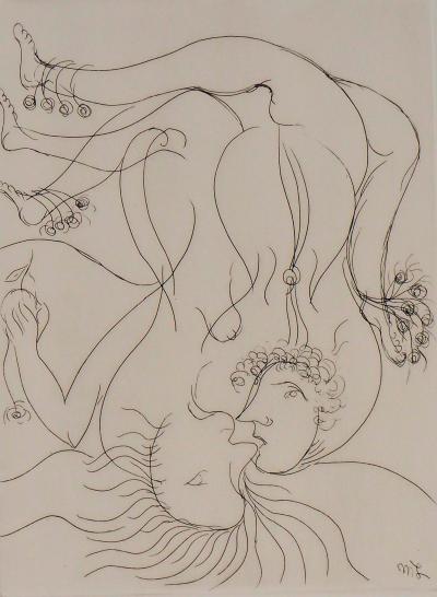 Meyer LAZAR - Amour renversant, 1974 - Gravure originale signée 2
