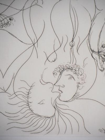 Meyer LAZAR - Amour renversant, 1974 - Gravure originale signée 2