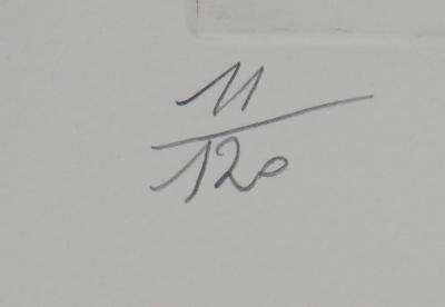 Meyer LAZAR - Baiser aérien, 1974 - Gravure originale signée 2