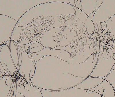 Meyer LAZAR - Sphère amoureuse,1974 - Gravure originale signée 2