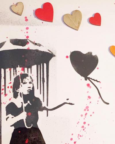 Rose - Raining, 2022 - Technique mixte sur papier 2