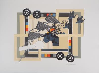 Alain LE YAOUANC : Tandem - Lithographie Originale Signée 2