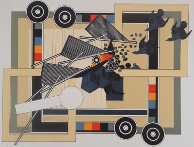 Alain LE YAOUANC : Tandem - Lithographie Originale Signée 2