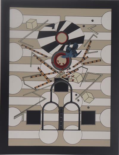 Alain LE YAOUANC : Les portes mimétiques  - Lithographie Originale Signée 2