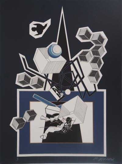 Alain LE YAOUANC : La neuvième maison - Lithographie Originale Signée 2