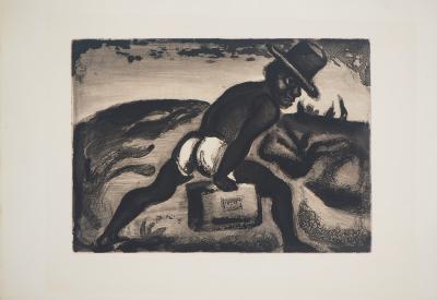 Georges ROUAULT -  A pas de géant, 1928 - Gravure originale signée 2