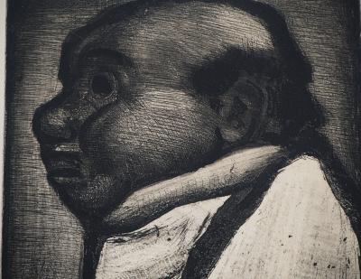 Georges ROUAULT - Un moine, 1928 - Gravure originale signée 2