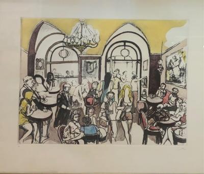 Renato GUTTUSO - Caffè Greco - lithographie signée à la main 2