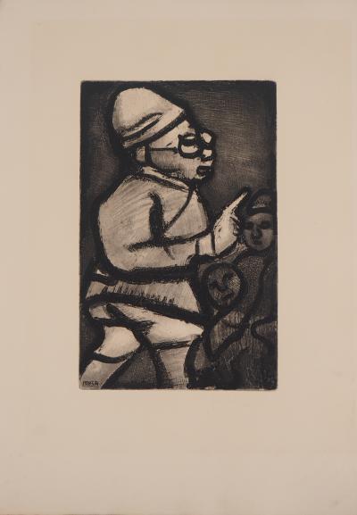 Georges ROUAULT - Le professeur, 1928 - Gravure originale signée 2