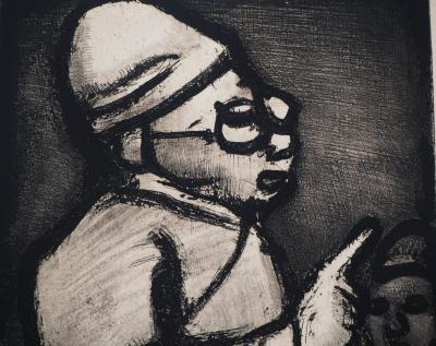Georges ROUAULT - Le professeur, 1928 - Gravure originale signée 2