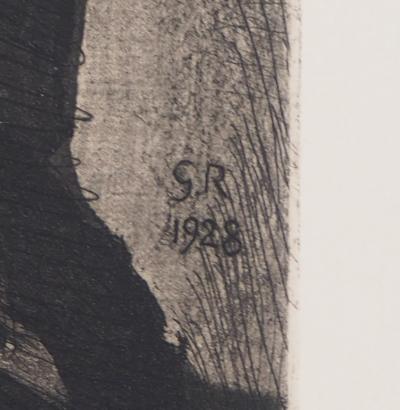 Georges ROUAULT - Portrait de la Dame : de profil 1928 - Gravure originale signée 2