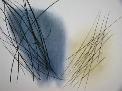 Hans HARTUNG (d’après) - Pastel P.1957-31, 1961 - Lithographie offset signée 2