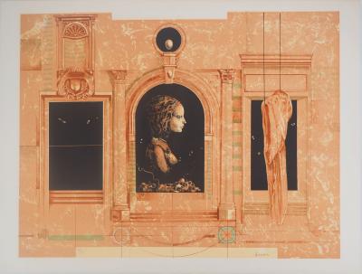 Hiroshi ASADA - Dame de la Renaissance, Lithographie originale, signée 2