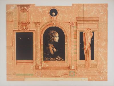 Hiroshi ASADA - Dame de la Renaissance, Lithographie originale, signée 2
