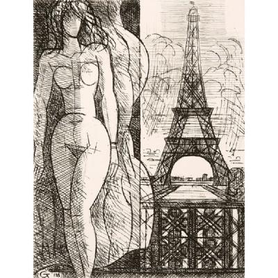 Marcel GROMAIRE - Nu à Paris - Gravure 2