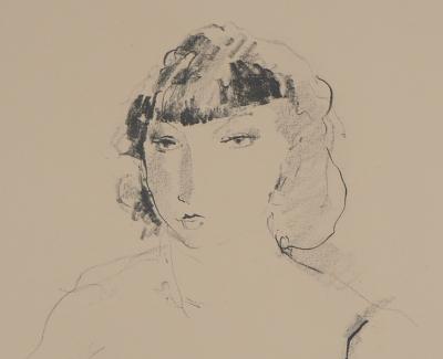 Pierre-Ernest KOHL - Jeune femme à la frange - Lithographie originale signée 2