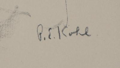 Pierre-Ernest KOHL - Nu aux jarretelles - Lithographie originale signée 2
