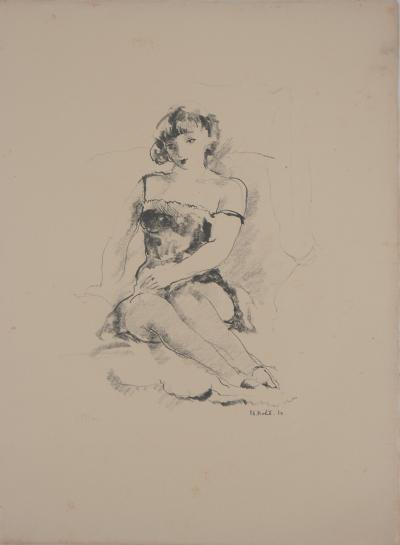 Pierre-Ernest KOHL - Jeune fille intimidée - Lithographie originale signée 2