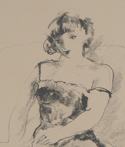 Pierre-Ernest KOHL - Jeune fille intimidée - Lithographie originale signée 2