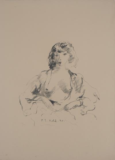 Pierre-Ernest KOHL - Femme se rhabillant - Lithographie originale signée 2