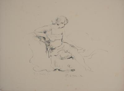 Pierre-Ernest KOHL - Femme sur un divan - Lithographie originale signée 2