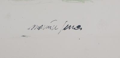 Maurice Genis : Forêt : Les bouleaux - Dessin Aquarelle original signée 2