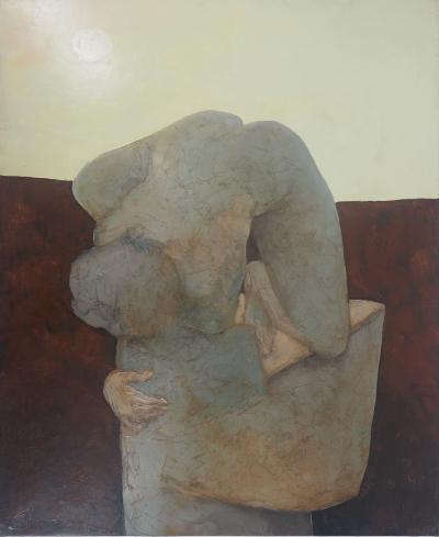 Claude GAVEAU : Hommage au Nu Antique - Huile sur toile, signée 2