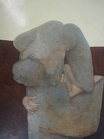 Claude GAVEAU : Hommage au Nu Antique - Huile sur toile, signée 2