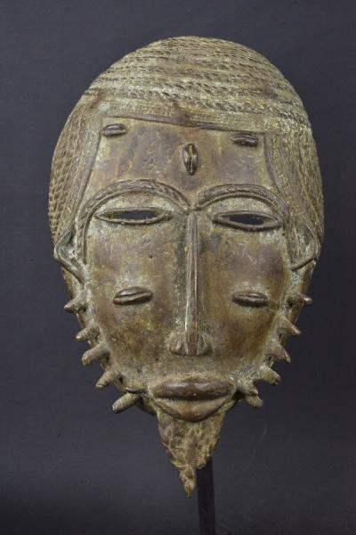 Côte d’Ivoire - Masque Baoulé de forgeron en bronze C763 2