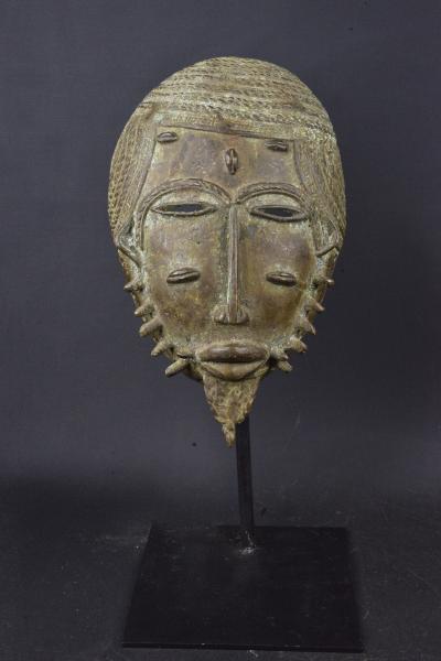 Côte d’Ivoire - Masque Baoulé de forgeron en bronze C763 2