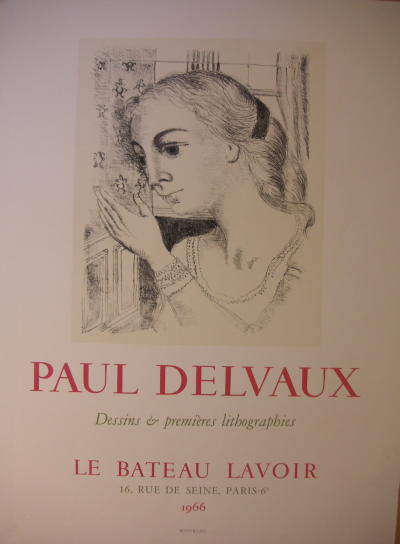 Paul DELVAUX - La Dame à la bougie, 1996 - Lithographie originale 2