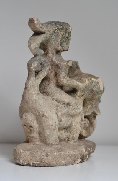 Indonesie - Cavalier Batak sur sa monture - Sculpture 2