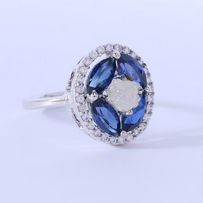 Base De Bague En Argent 925 Vierge Et Réglable - Porte-pierre Avec Griffes - Pour Pierre Jusqu'à 17mm - Création Bijoux DIY