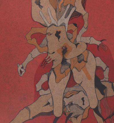 Jorge CAMACHO - Les acrobates, 1974 - Lithographie originale signée 2