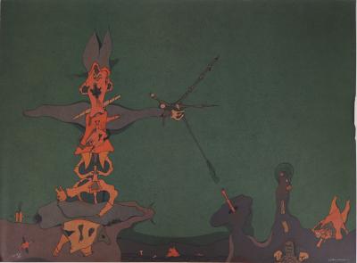 Jorge Camacho - Totem de Cuba, 1974 - Lithographie originale signée 2