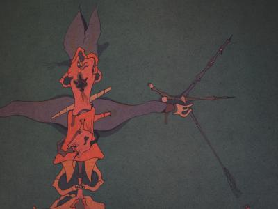 Jorge Camacho - Totem de Cuba, 1974 - Lithographie originale signée 2