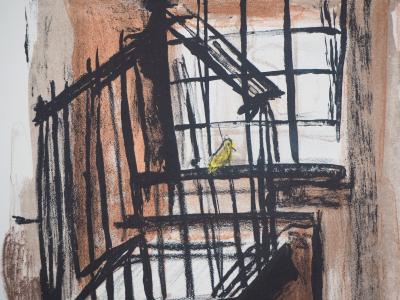 Georges LAPORTE - Le canari, 1971 - Lithographie originale signée 2