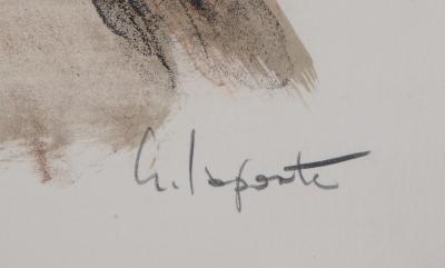 Georges LAPORTE - Péniche amarrée, 1971 - Lithographie originale signée 2