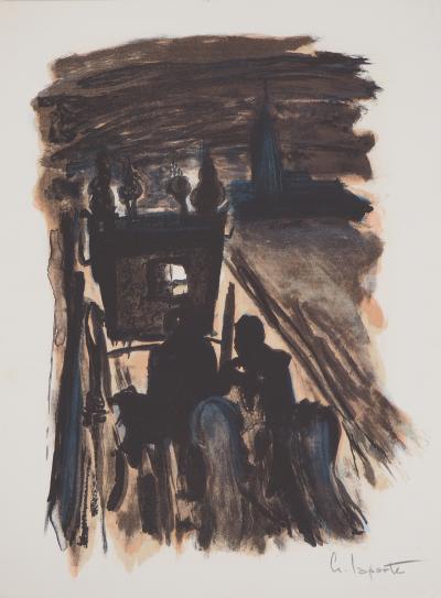 Georges LAPORTE - Gardes sur la forteresse, 1971 - Lithographie originale signée 2