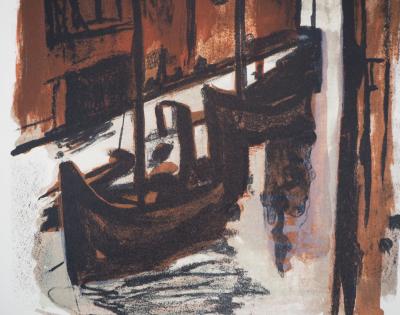 Georges LAPORTE  - La petite Venise du Nord, 1971 - Lithographie originale signée 2
