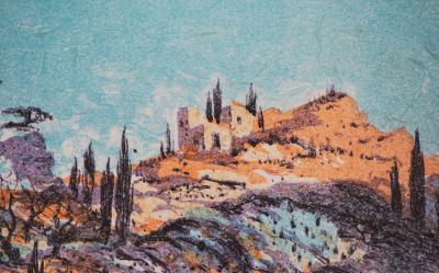 Maurice BUFFET - Provence, mas isolé - Lithographie originale signée 2