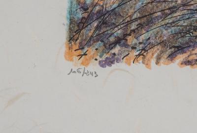 Aimé Daniel  STEINLEN : Abords d’Aix, Chemin vers la Sainte Victoire - Lithographie originale signée 2