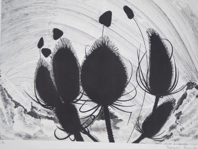 François BROSOLO - Les chardons - Lithographie originale signée 2