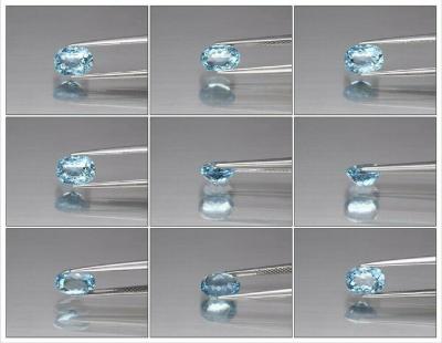 1,28 ct. Excellente coupe d'aigue-marine bleue naturelle 2