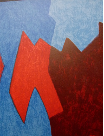 Serge POLIAKOFF - Composition bleue et rouge, 1968 - Lithographie originale 2