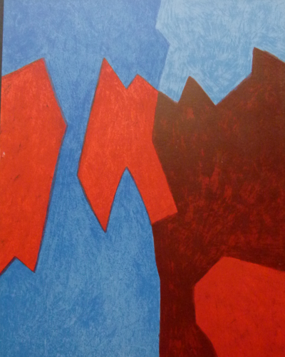 Serge POLIAKOFF - Composition bleue et rouge, 1968 - Lithographie originale 2