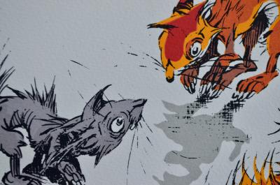 René Hausman - Ecureuils, 1998 -  Sérigraphie signée et numérotée 2