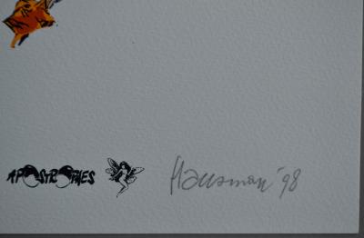 René Hausman - Ecureuils, 1998 -  Sérigraphie signée et numérotée 2