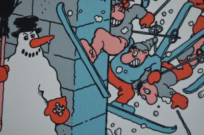 Jacques Tardi - Le ski - Sérigraphie signée et numérotée 2