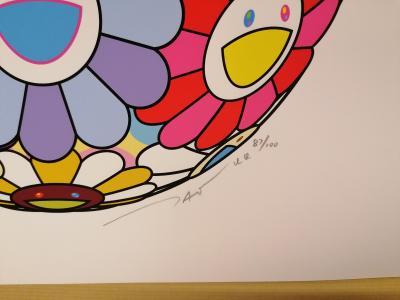 Takashi MURAKAMI - Atop a Ball of Flowers, a Panda Cub Sleeps Soundly - Impression offset 2